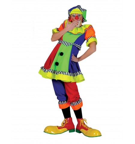Costume clown lady fluo